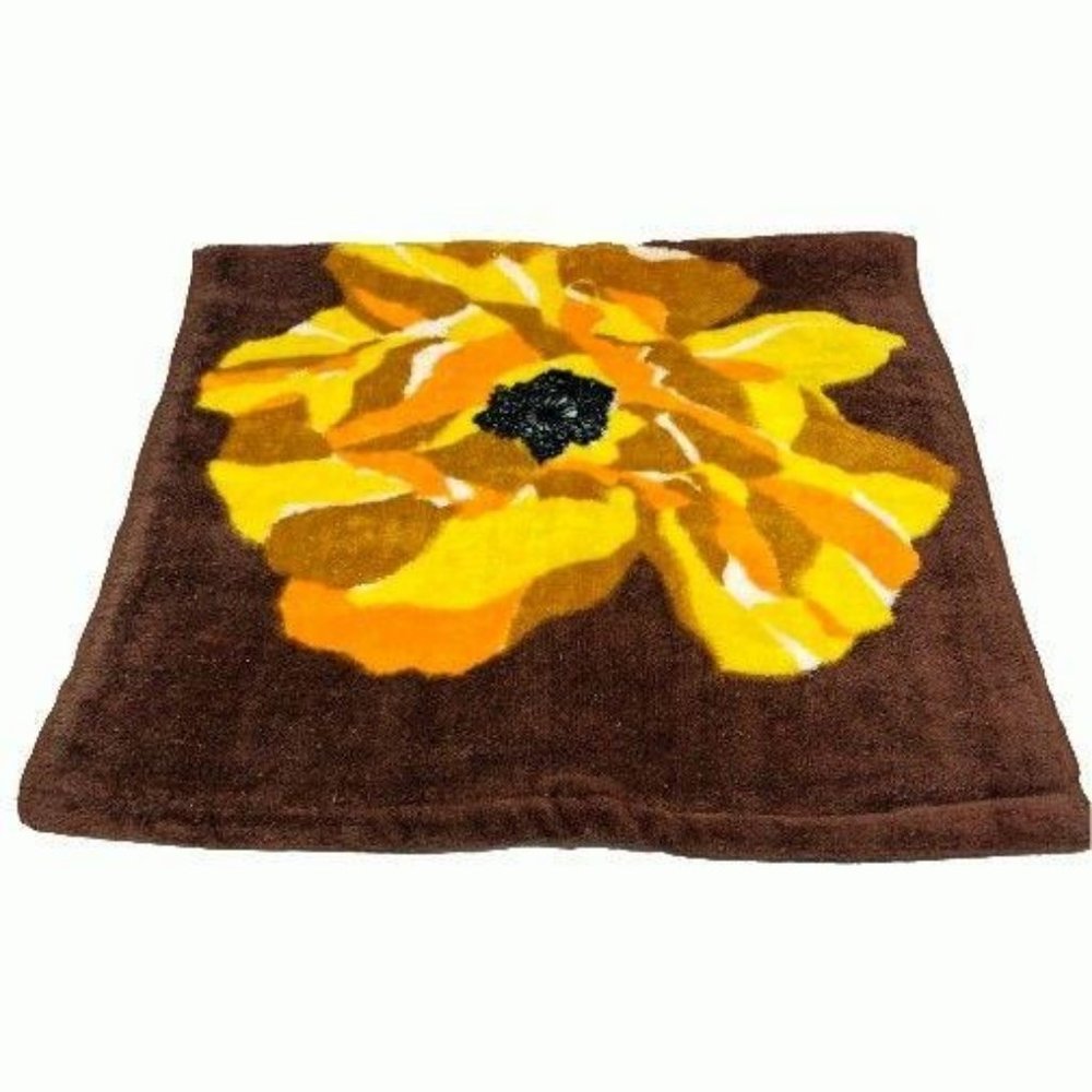 Hand Towel 29"x16" Orange Brown Thick Springmaid